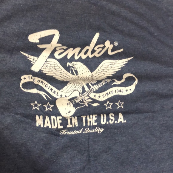 Fender Blue T-Shirt Mens size XL - Picture 2 of 3